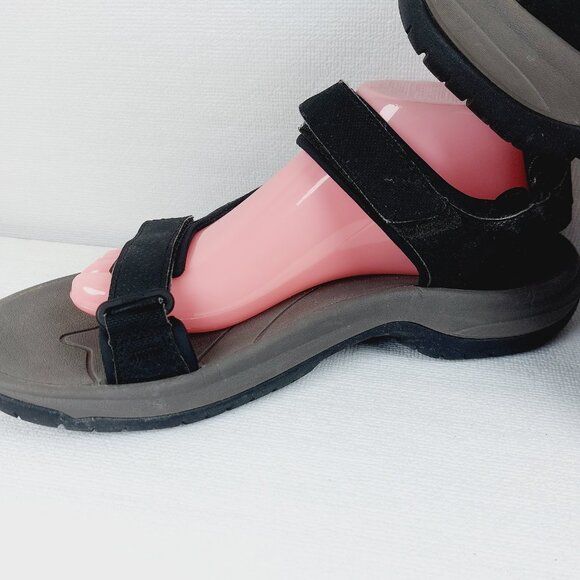 Teva Men\'s Black Gray Holliway Sport Outdoor Water Trekking Sandal Size 10